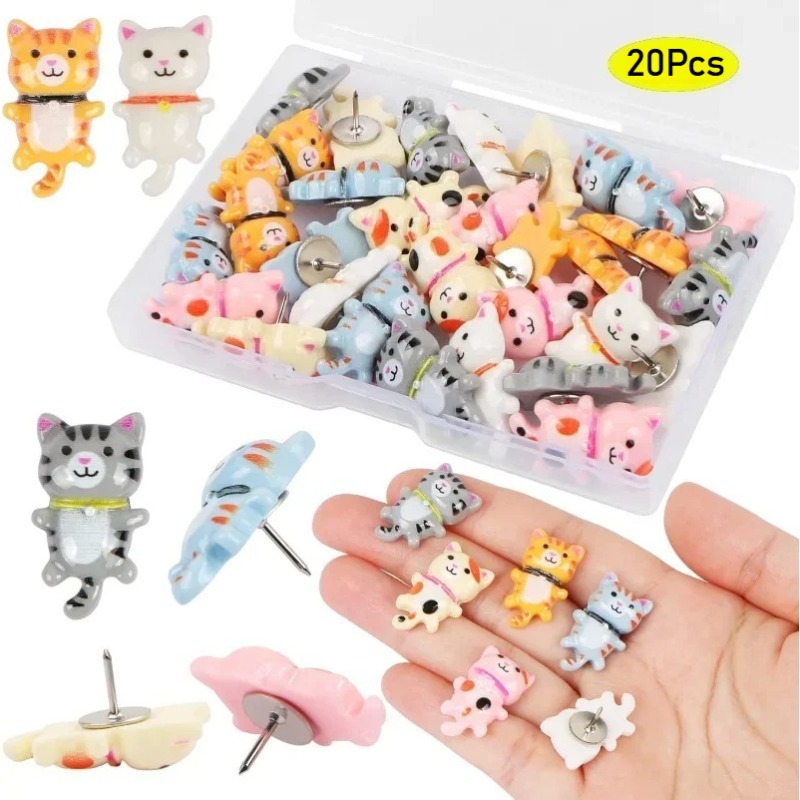 Bulletin Board Cork - 20 Stuks Leuke Hars Kat Push